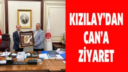 Türk Kızılay Kırıkkale İl Başkanı Mustafa İŞLER Adalet Bakan Yardımcılığına seçilen Kırıkkaleli Ramazan Can’ı makamında ziyaret etti.